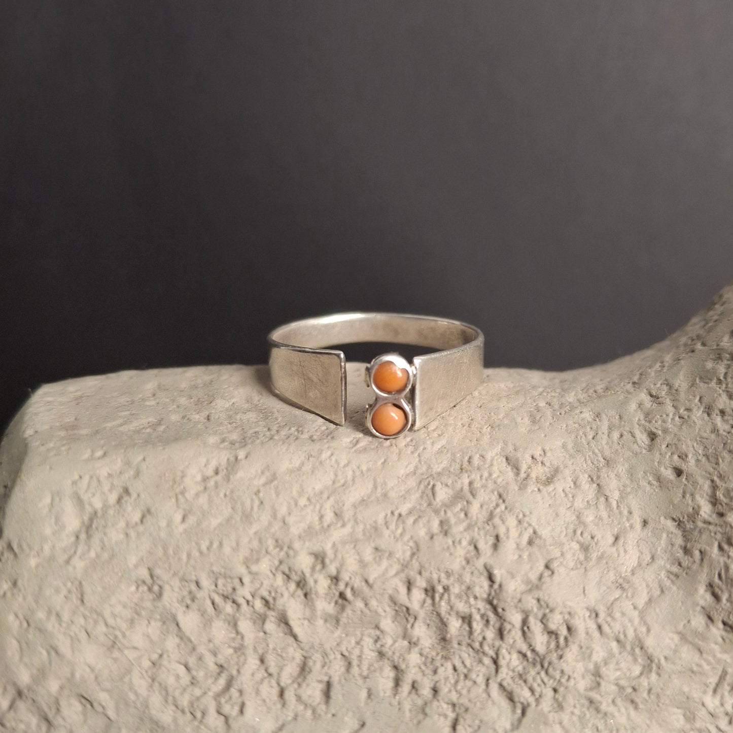 Vintage Modernist Bypass Cuff Ring Sterling Silver
