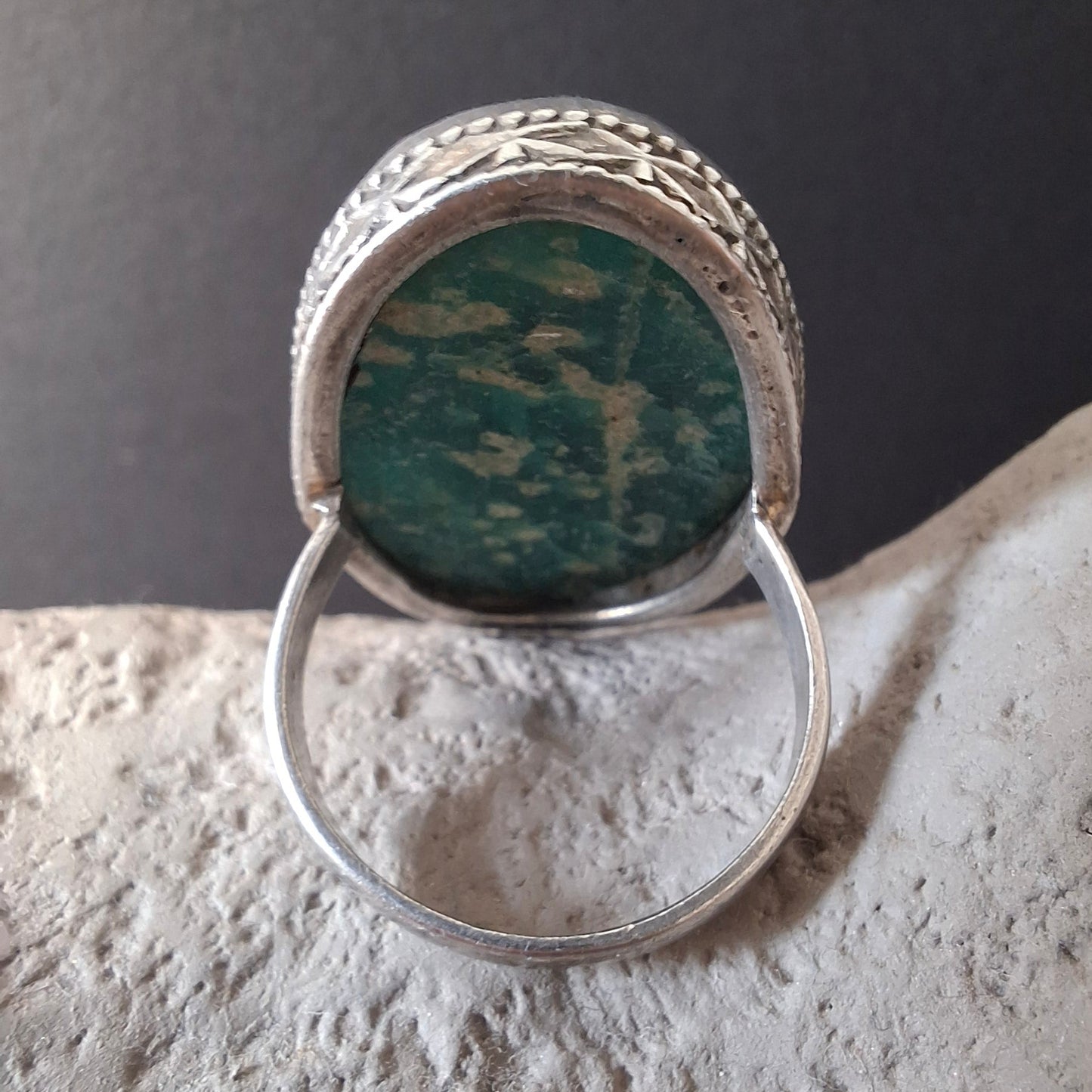 Vintage Sterling Silver Gemstone Statement Ring
