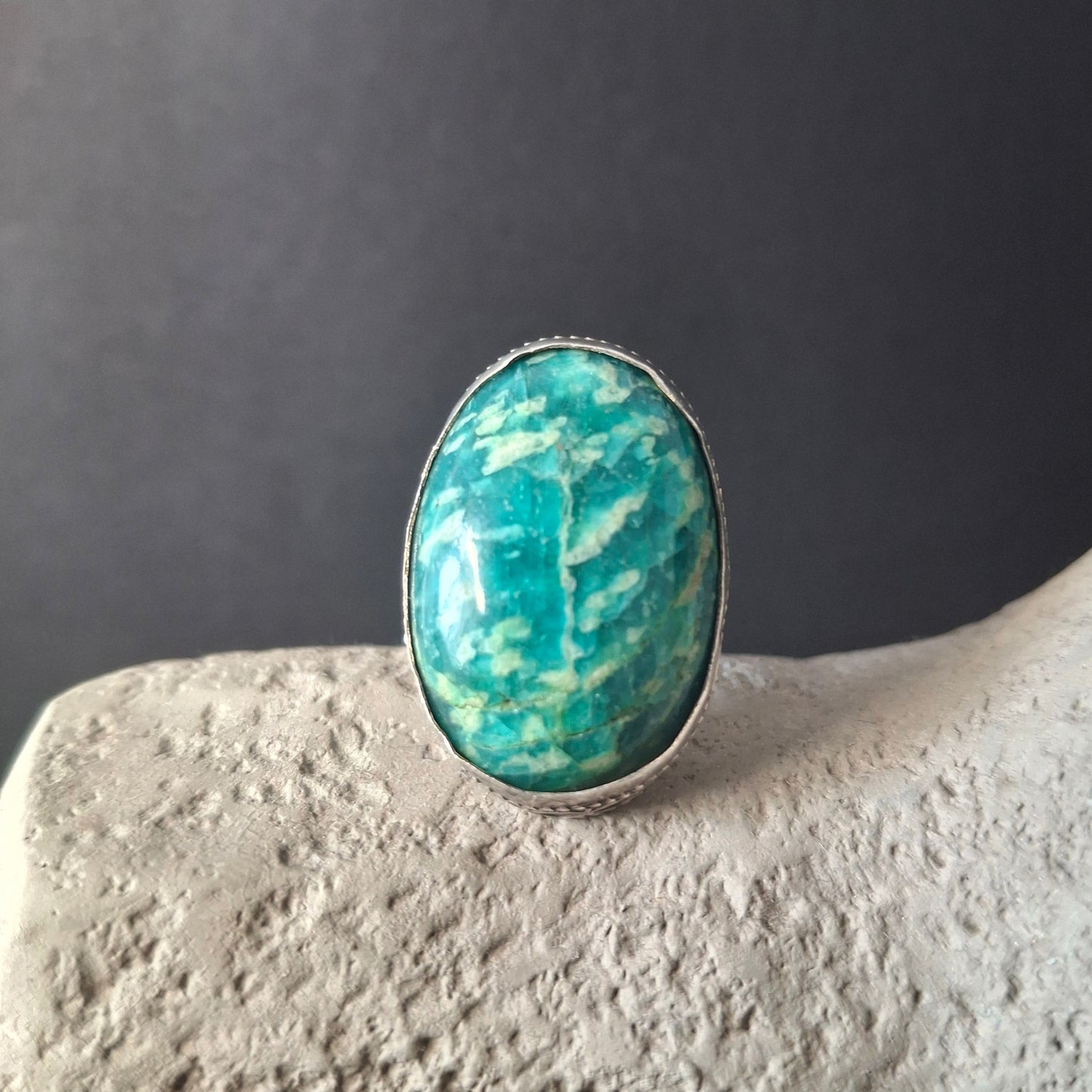 Vintage Sterling Silver Gemstone Statement Ring