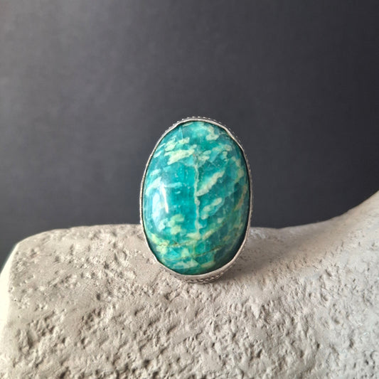 Vintage Sterling Silver Gemstone Statement Ring