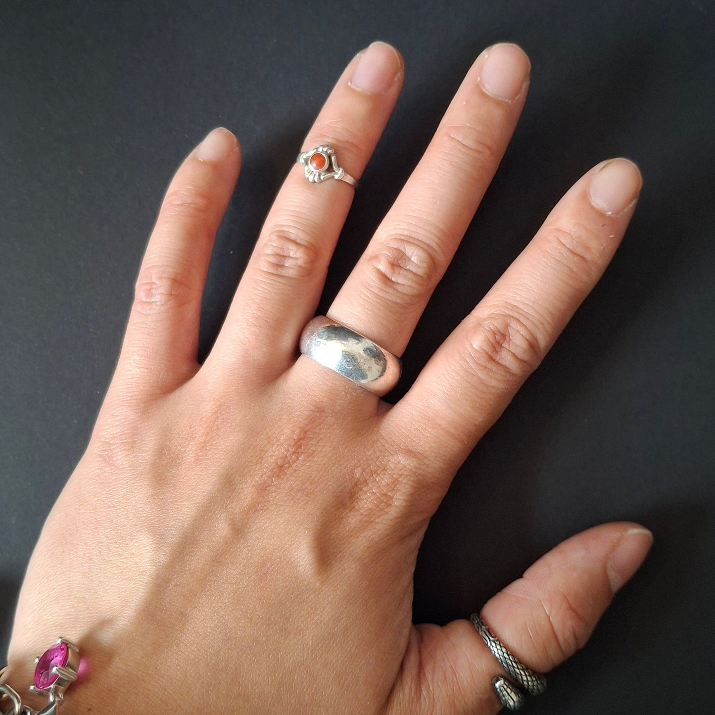 Vintage Sterling Silver Chunky Dome Ring