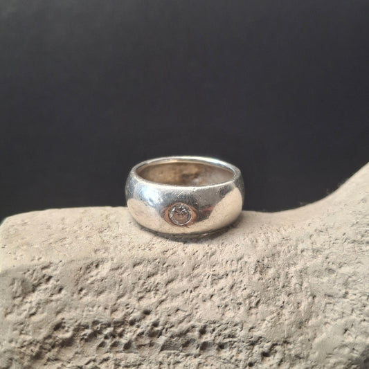 Wide zirconia Ring