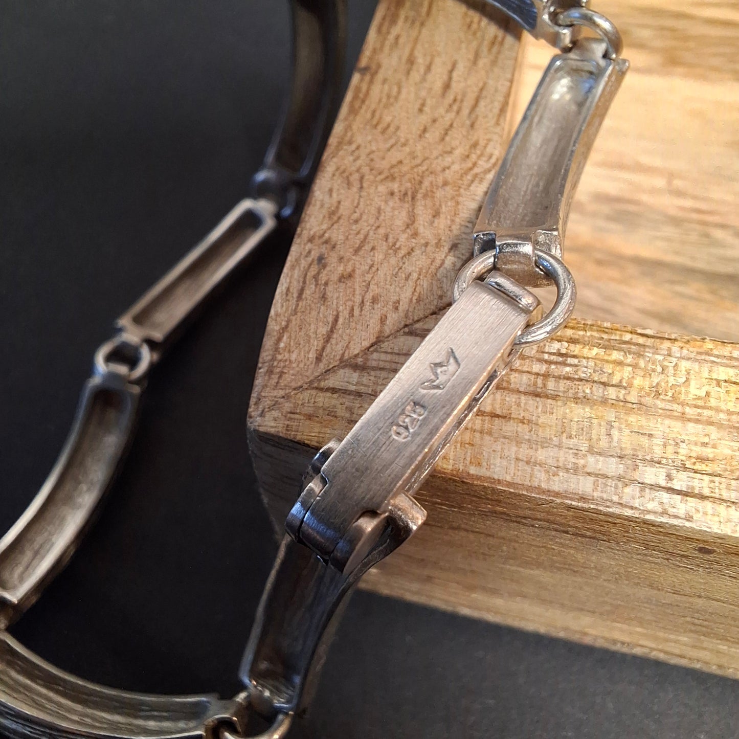 Vintage Modernist Panel Link Bracelet
