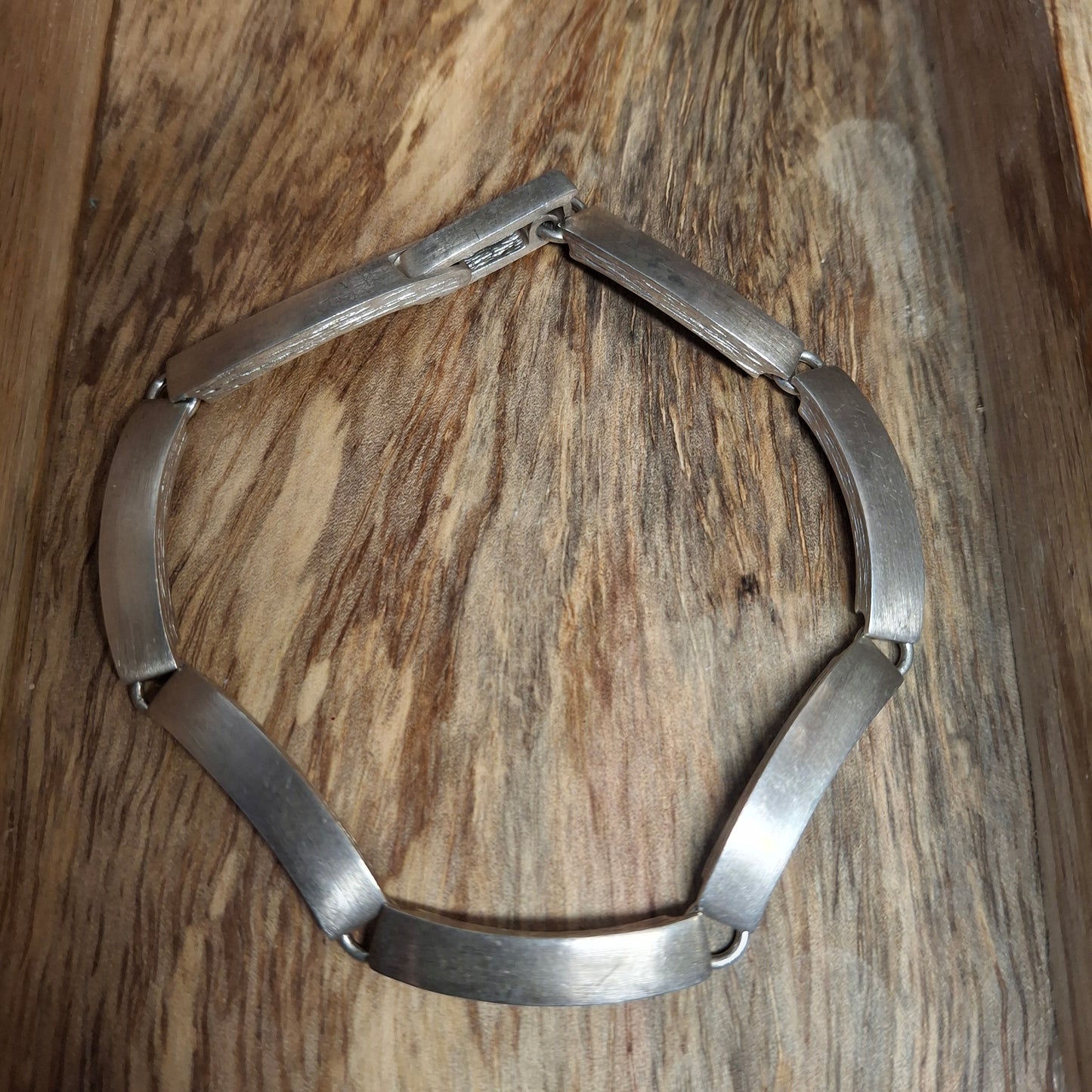 Vintage Modernist Panel Link Bracelet