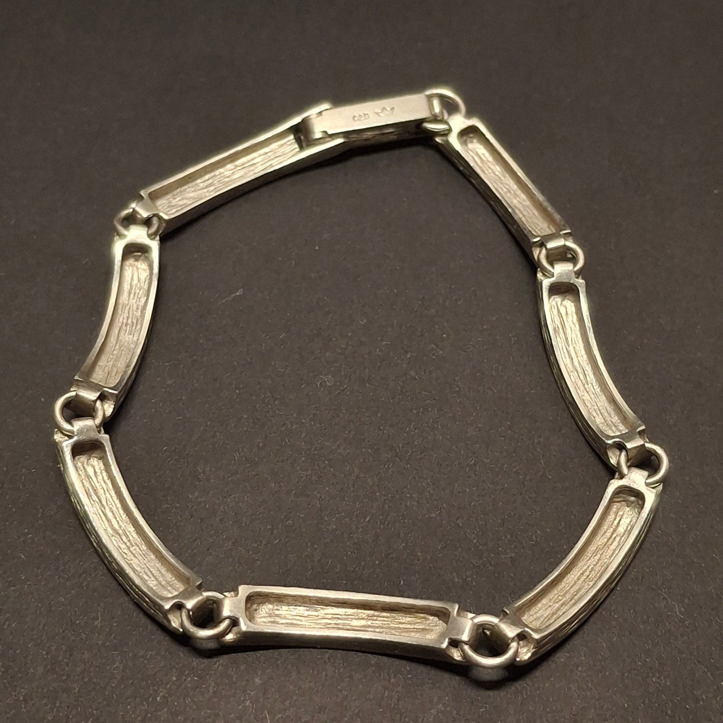 Vintage Modernist Panel Link Bracelet
