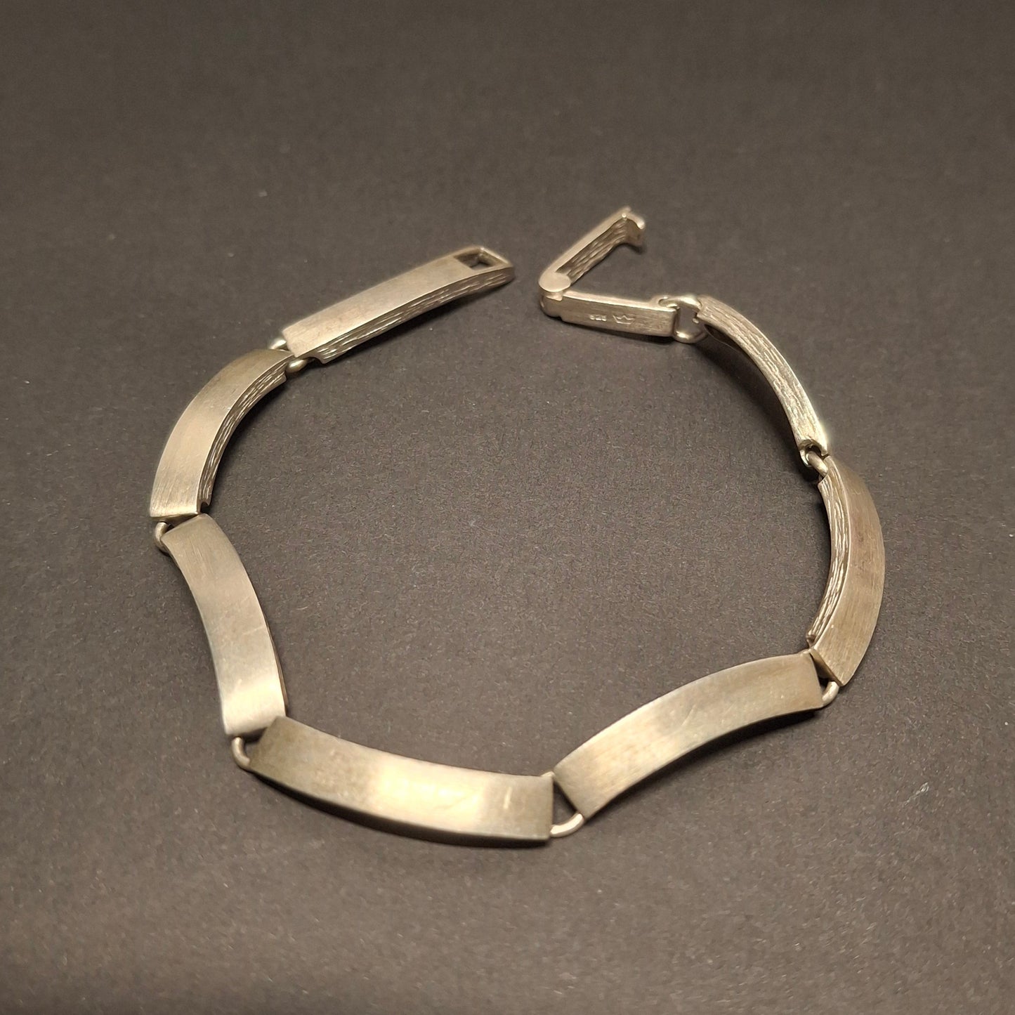Vintage Modernist Panel Link Bracelet