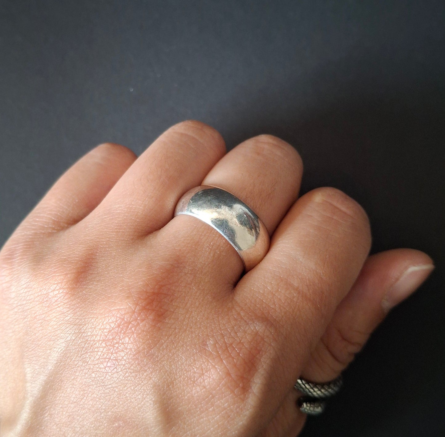 Vintage Sterling Silver Chunky Dome Ring